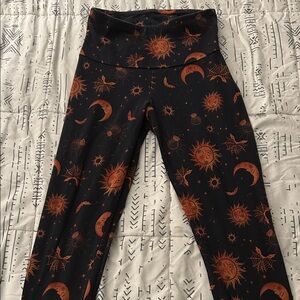 Halloween Themed Black and Orange Leggings